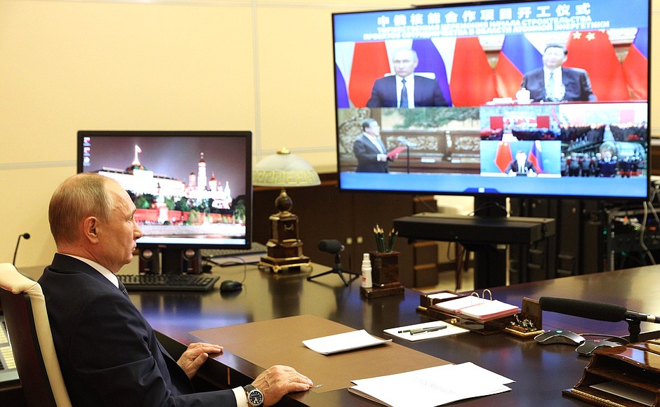 Путин и Си Цзиньпин дали старт строительству новых блоков АЭС в Китае