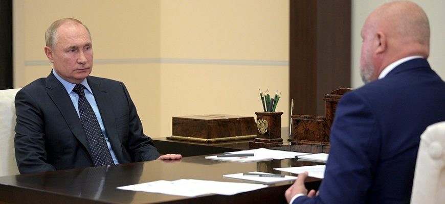 Путин встретился с губернатором Кузбасса