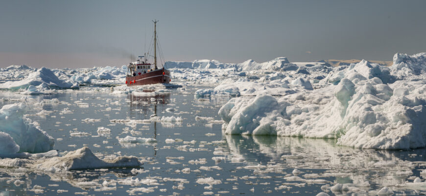 айсберг, корабль, арктика