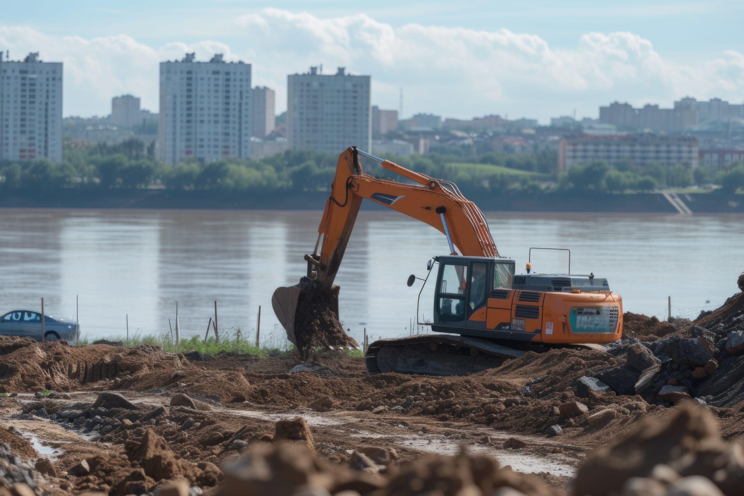 Строительство набережной через Терек в Беслане продолжается - Narodny-Put.in