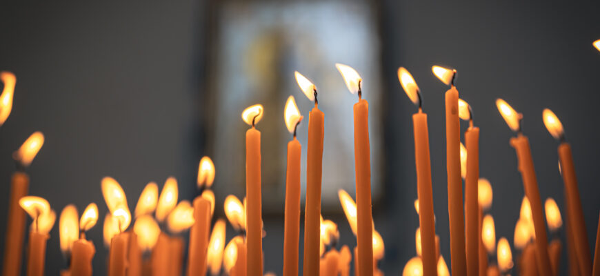 свечи, храм, церковь