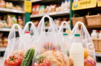 Продукты, магазин, пакеты